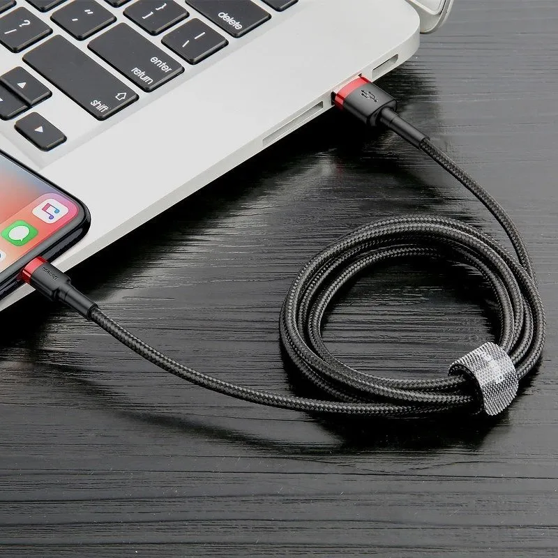 <![CDATA[Baseus Cafule USB Lightning Cable 2.4A 1m (Red+Black)]]>